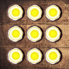 Sunshine Edible Cake Decorations, Here Comes the Son Cookie Decor, Sunshine Baby Shower Decorations, First Trip Around The Sun Edible Cupcake Toppers, Space Cake Topper, 48 x 3cm / 1.18 inch