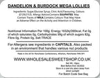 Joseph Dobson Dandelion & Burdock Mega Lolly x 10