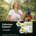 BIO KRAUTER® Chamomile Extract - Liquid Drops Pure Vegan Chamomile Supplement 670 mg per Serving 4 Fl.Oz 56-Day Supply - Used for Calm & Relax - Alcohol & Sugar Free - Natural Calm & Sleep Support