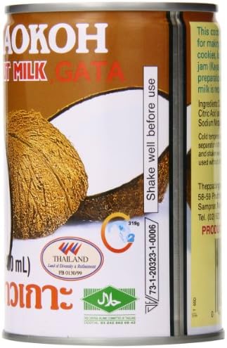 Chaokoh Coconut Milk, 13.5 Fluid Ounce (Pack of 12)