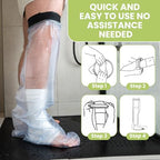 Cast Covers for Shower Leg Adult, Waterproof Cast Protector Cover for Broken Leg Ankle Foot, Reusable Cast Bag for Showering, Non Slip Transparent Protectors for Bandage Wounds Burns