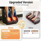 Full Body Massage Mat for Neck Back Foot Calf with Heatand Vibration, Massager Chair Pad with Deep-Kneading.Nodes, Portable Seat Massager for Relaxation, HomeOffice Use, Gifts for Familes Friends