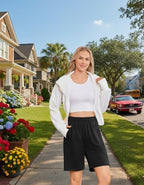 Deyeek Unisex Tear Away Shorts 9" Snap On Athletic Shorts Cotton Post Knee Hip Surgery Recovery Lounge Short with Pockets