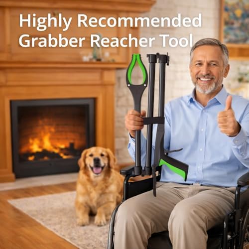 Extra Long Grabber Reacher Tool, 60" Aluminum Foldable Reacher Grabber, Dual Magnetic Tip Pickup Grabber Trash Picker, Strong Grip Aid for Upper Shelves, Elderly, Surgery Recovery Must Have