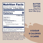Jordan's Skinny Mixes Sugar Free Coffee Syrup, Butter Toffee Coffee Flavoring Syrup, Zero Calorie Drink Mix, Lattes, Baking, Protein Shake or Cocktail, Dairy & Gluten Free, Kosher, 25.4 Fl Oz