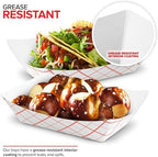 Stock Your Home Paper Food Boats (500 Pack) – 1 lb Disposable Red & White Checkered Serving Trays for Concession Items, Nachos & Condiments