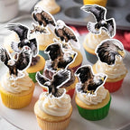 Rsstarxi 36 Pack Bald Eagle Cupcake Toppers Animal Bald Eagle Birthday Cupcake Picks Eagle Party Decorations for Eagle Theme Baby Shower Birthday Party Cake Decorations Supplies