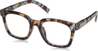 Peepers by PeeperSpecs Women's to The Max Square Light Blocking Reading Glasses, Blue Quartz, 49 + 1.25