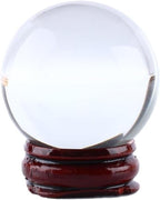 NIBHZ Clear Crystal Ball Asian Rare Natural Quartz Clear Magic Crystal Ball Sphere with Stand Base,White Crystal ball-150mm