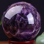 4-5cm/1.57-1.96inch Natural Amethyst Sphere Crystal Ball Hand Polished Decorative Sphere Healing Crystals Ball Healing Stone Crafts Fengshui Home Decoration Collect Gifts (40-50mm, Amethyst)