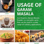 Jiva Organics Organic Garam Masala Powder 1 Pound Bulk Jar - NON-GMO, Salt Free, Premium Indian Spice Blend