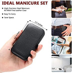 Geosar 12 Sets Manicure Set Nail Clippers Pedicure Kit 8 in 1 Grooming Stainless Steel Kits Nail Care Tools with Travel Case for Employee Coworker Teachers Nurse Gifts(Red Background)