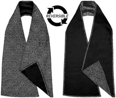 Adult Bib Dining Scarf Reversible Black