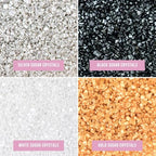 Sweets Indeed Sprinkles, 4 Pack, Edible Sprinkle Mix, Perfect for Cake Decorations, Baking, Ice Cream, Cookies, Cupcake Topper (Metallic Sugar)