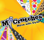 My Crutches - Fashion Designed Youth Crutches for Kids/Teens w Adjustable Handgrip and Length - Cactus - for Heights 4'5" to 5'1" - Made of Lightweight, Durable Aluminum w Underarm Padding