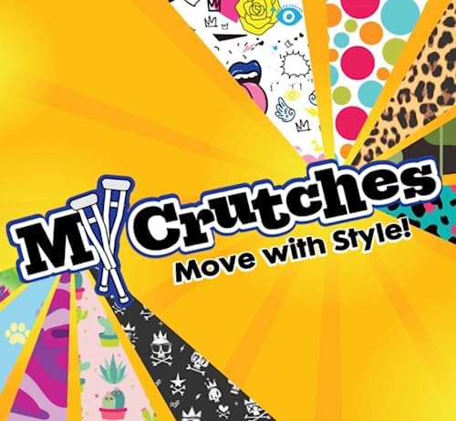 My Crutches - Fashion Designed Youth Crutches for Kids/Teens w Adjustable Handgrip and Length - Cactus - for Heights 4'5" to 5'1" - Made of Lightweight, Durable Aluminum w Underarm Padding