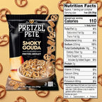 Pretzel Pete Smoky Gouda Pretzel Medley Seasoned Pretzel Medley, Nut-Free and Sesame-Free Snack, Small Batch, Bold Flavor (9.5oz, Pack of 3)