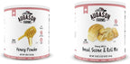 Augason Farms Honey Powder 3 lbs & Honey White Bread Scone & Roll Mix Emergency Food Storage #10 Can