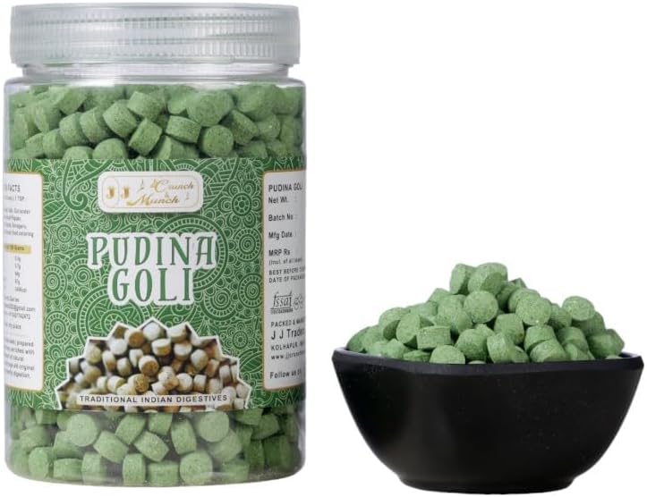 Pudina Pachak Mint Tablets for Digestive Relief - Gas, Acidity, Flatulence & Bloating Relief, Churan Goli, Natural Ingredients 150GM (1)