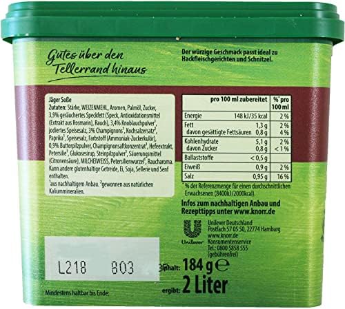 Knorr Jaeger Sosse (Hunter Sauce) 184g