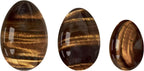 Undrilled Rose Quartz Yoni Egg Set Tiger Eye Jade Eggs Obsidian Kegel Exercise Yoni Eggs Exerciser,Tiger Eye