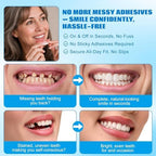 Moldable False Teeth - Silicone Dentures - Men and Veneers Teeth for Women - Upper and Lower Matching Set, Convenient and Quick, Suitable for Daily, Party - 1PCS - PR9