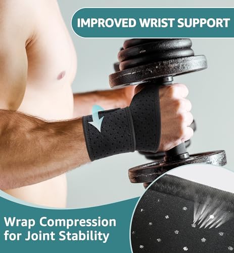 Breathable Wrist Support Brace for Men Women - Adjustable Compression Wrist Wrap for Joint Stability, Sports, Pain Relief, Carpal Tunnel Syndrome - Soft & Skin-Friendly, All-Day Comfort (Black)