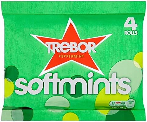 Trebor Softmints Peppermint (4 per pack - 179g) - Pack of 2