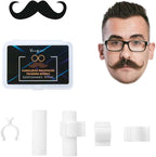 1 Pair Handlebar Moustache Training Wheels,Visualsource Large Size Handlebar Moustache Beard Shaping Styling Tool Handlebar Mustache Trainer Curler Stylist Gentleman's Style Great Gift For Men