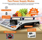 88lb/40kg Price Computing Scale, Digital Price Computing Scale with Stainless Steel Large Platform, Weight Food Kitchen Scale with Dual LCD Display for Farmers Market, Retail Outlets, Meat Shop, Deli