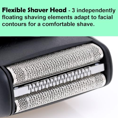 52B Series 5 Replacement Head for Braun Electric Shaver, S5 Wet and Dry Replacement Foil and Cutter Compatible with 5190cc 5090 5020 (1 Count)