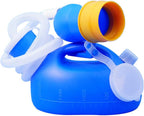 Portable Urinals for Men 2000mL/67oz Men Urinal Bottle with 1.6m/63in Long Leak Proof Hose & Soft Silicone Funnel
