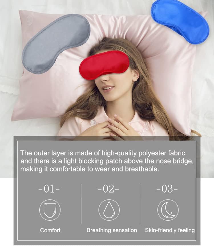 AKOAK 10 Pieces Game Party Sleep Travel Eye Mask, Lightweight Shading Eye Protection Rest Eye Mask, with Nose Pad and Adjustable Strap, Unisex (Dark Blue)