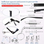 Glasses Repair Arm Legs Glasses Legs Replacement TR90 Eyeglass Arm Replacement Eyeglasses Repair Legs 8mm Sunglasses Arm Glasses Temple Eyewear Frame Temple Accessory (Single Teeth)