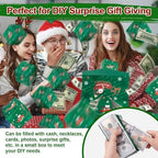Surprise Gift Box Explosion, 2025 Newly Folding Pop-Up Explosion Box, Exquisite Wrapped Cash Gift Box for Christmas Birthday New Year Anniversary Valentine Proposal Parties（12 Bounces, Green）