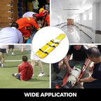 Foldable Aluminum Scoop, Portable Stretcher, EMT Medical Stretcher Patient Mover Rescue - 390Lb Load Capacity,with 3 Safety Straps