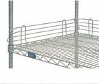 Nexel Wire Shelf Ledge, 14" L x 4" H, Snap in, Stackable for Height, Chrome, NSF Approved, Shelf Not Included
