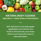 Fruniti Super Greens Smoothie Mix - Cleanse + Detox - No Sugar Added - Fruit + Veggie Puree - Spirulina, Spinach, Kale, Cucumber, Lemongrass, Apple, Banana, Kiwi - Makes 24 Smoothies