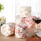 Hoolerry 6 Pcs Decorative Toilet Paper Roll Cover Fit regular Roll Within 4.3 x 5.1'' Reusable Felt Fabric Toilet Tissue Holder Tissue Paper Cover Wrap for women Bathroom Decor Hotel Gift(Rose)