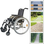 6x1 1/4 Front Wheel of Wheelchair, 6 Inch Manual Wheelchairs Replacement Wheel, Pneumatic Rubber Tire, Casters Rollers, Disabled Vehicles Front Wheel Assembly (1 Set of 2)