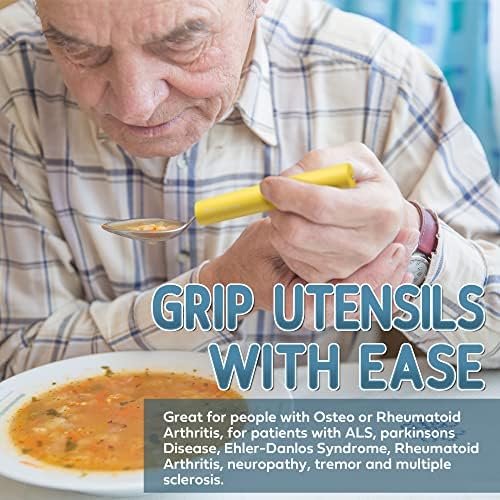 Foam Grip Tubing for Utensils - 9 PC 8" Handles - Foam Tubing for Handle Grip - Cut to Length - Adaptive Utensils Grip - Elderly, Disabled, Handicapped, Dexterity