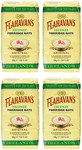 Flahavan's Irish Porridge Oats 500g Cereal (Pack of 4)