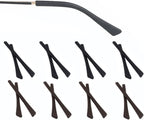 Eyeglass Replacement Temples,Silicone Glasses End Tips Ear Sock Pieces Sleeve for Thin Metal Glasses Legs,8 Pairs