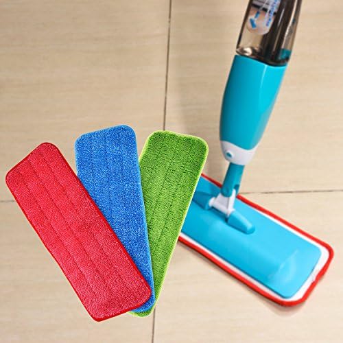 Shappy 3 Pack Reusable Microfiber Mop Pads Spray Mop Replacement Heads Cleaning Pad for Wet Dry Reveal Mops Pads for Floor Cleaning 16.5 x 5.5 Inch