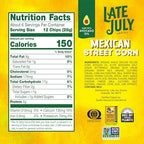 LATE JULY Snacks Mexican Street Corn Tortilla Chips, 6 Oz Bag (Pack of 4)