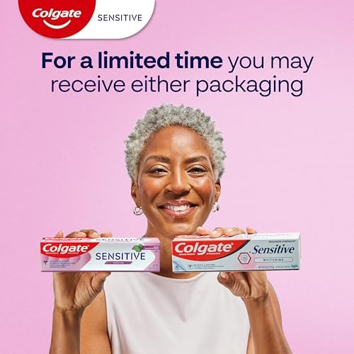 Colgate Whitening Toothpaste for Sensitive Teeth, Enamel Repair and Cavity Protection, Fresh Mint Gel, 6 Oz (Pack of 3)