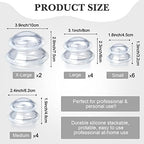 Syhood 16 Pcs 4 Sizes Cupping Therapy Set Silicone Cupping Massage Cups Professional Therapy Studio and Household Set for Cellulite Reduction Body Myofascial Muscle Nerve Joint Pain