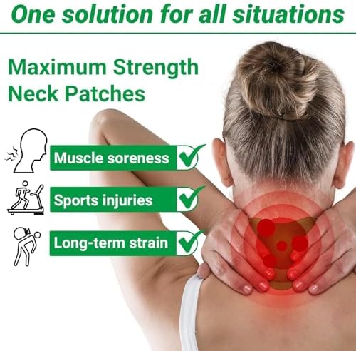 ishancare Neck Pain Patches, 48 Count Warming Herbal Maximum Strength Heat Patches, 8 Hours Extra Strength Deep Heating Joint Soreness Soothing for Neck, Back, Knee, Shoulder (2 Pack)