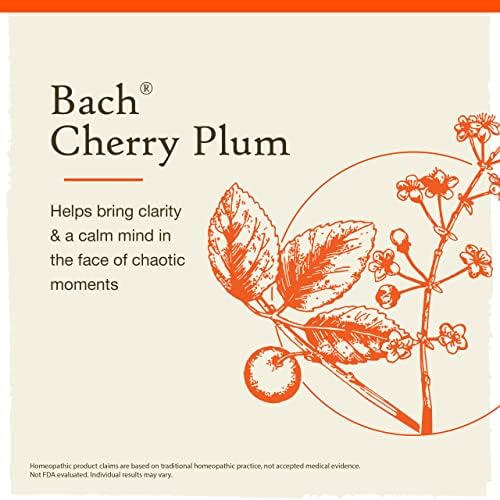 Bach Original Flower Remedies, Cherry Plum - Be in Control - Natural Homeopathic Flower Essence for Emotional Balance - Vegan, Gluten Free, Sugar Free - 20mL Dropper