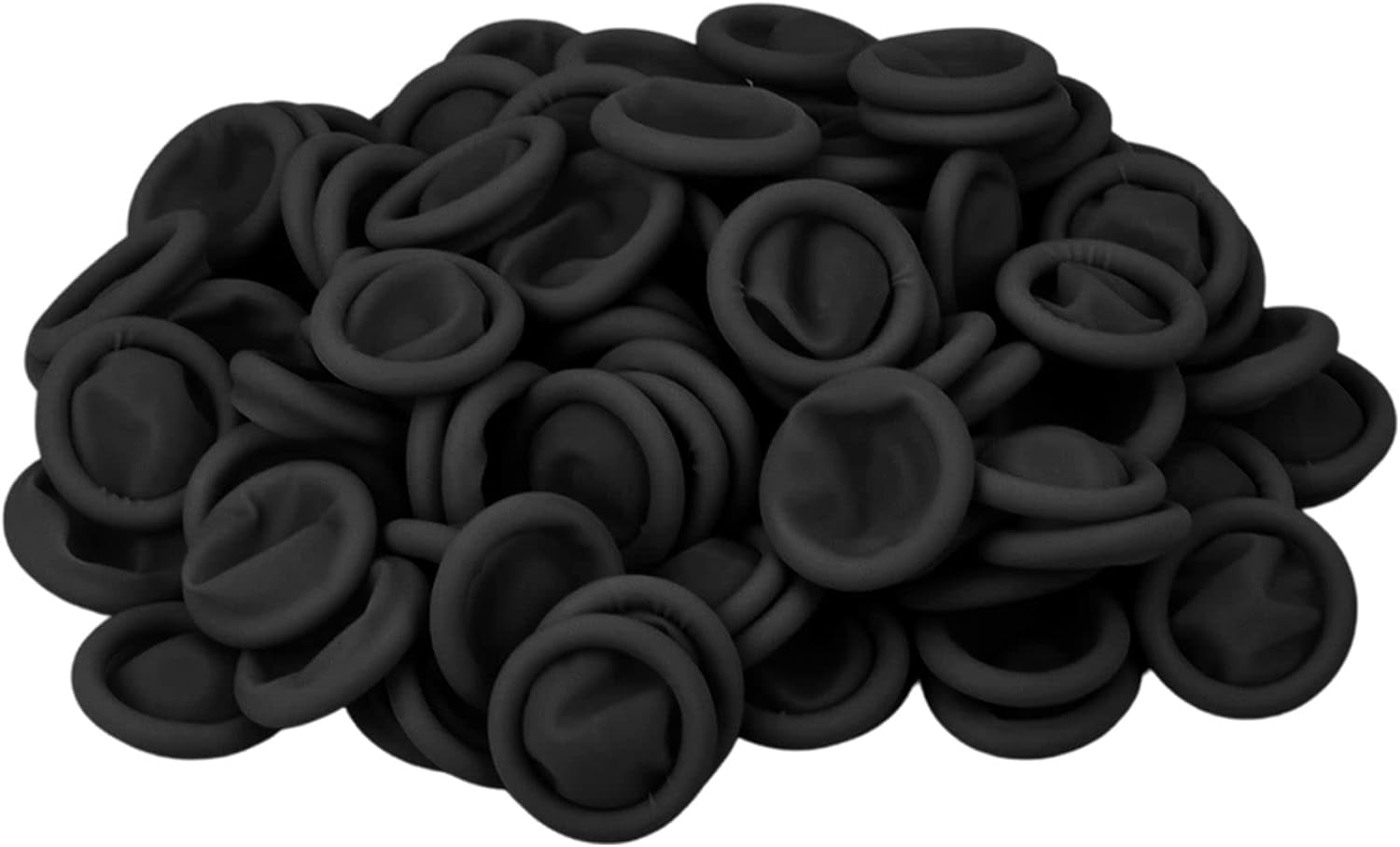 200 Pcs Finger Cots, Disposable Finger Protectors, Latex Anti-Static Finger Tip Rubber Protect Keeping Dressing Dry and Clean (Medium, Black)